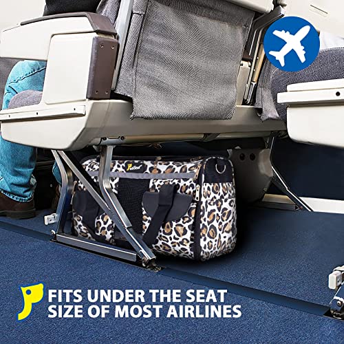 Petotw Pet Carrier Cat Carrier For Small Dogs, Dog Carrier, Cat Kennel, Airline Approved Dog Cat Pet Travel Carrier, Soft- Sided Pet Travel Carrier For Cats Dogs, Portable Foldable Pet Bag (Leopard) #TOP5