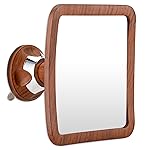 MIRRORVANA Fogless Shower Mirror for Shaving - Shatterproof Surface, Upgraded Suction Cup, and 360 Swivel Design - 6.3 x 6.3 (Bamboo Print)