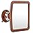 MIRRORVANA Fogless Shower Mirror for Shaving - Shatterproof Surface, Upgraded Suction Cup, and 360 Swivel Design - 6.3 x 6.3 (Bamboo Print)
