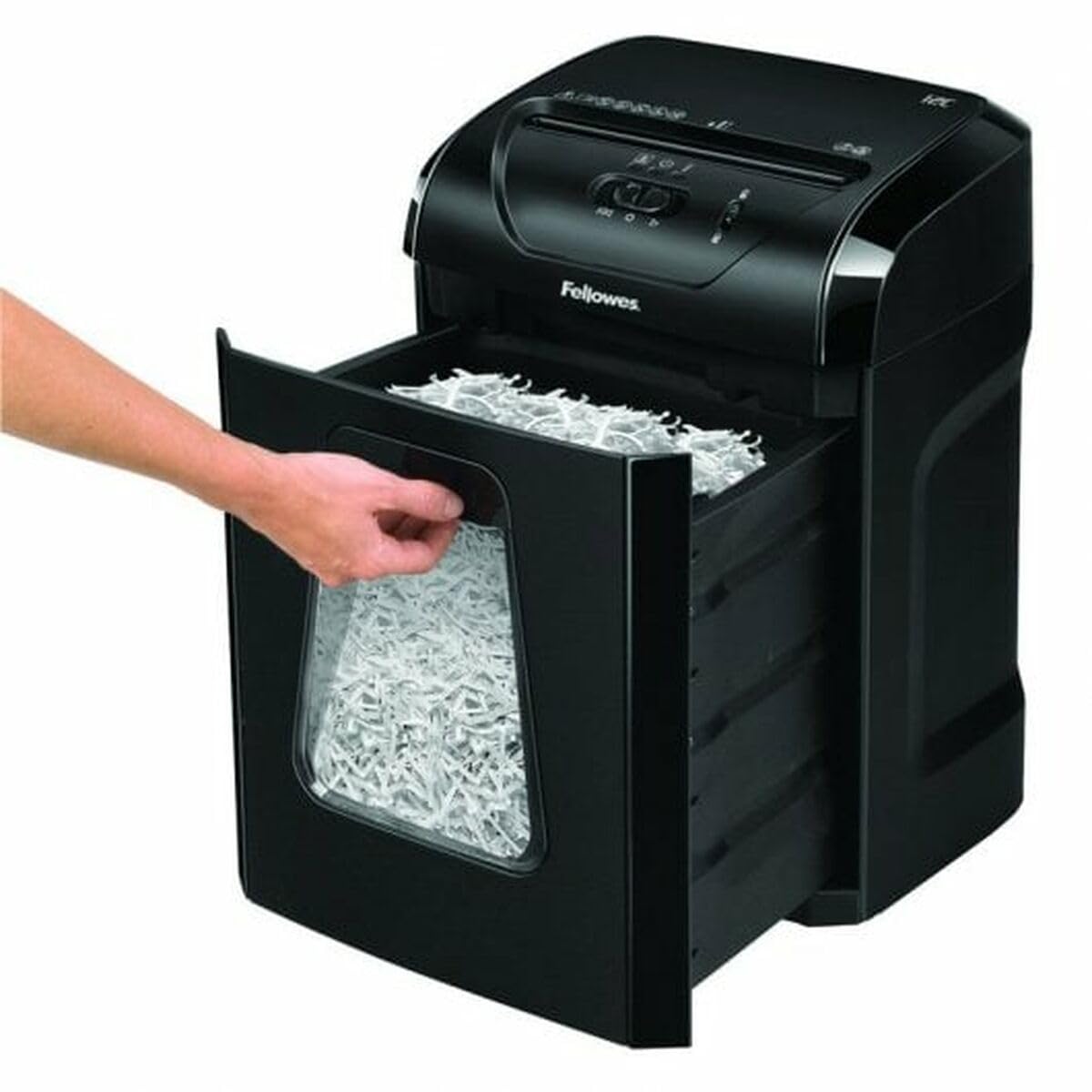 Fellowes Distruggi documenti 12C, a frammento, 12 fogli, uso domestico, con blocco di sicurezza