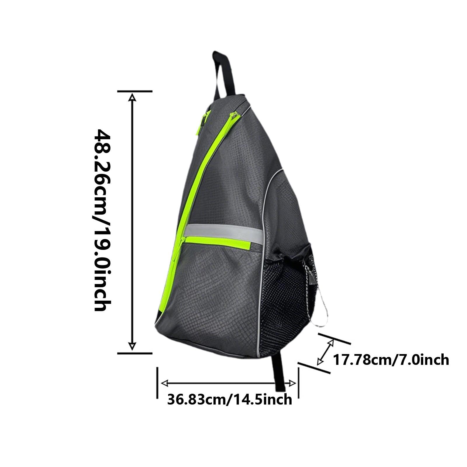 kowaku Pickleball Backpack Tennis Storage Bags Portable Equipment Handbag Shoulder Bag, Light Black