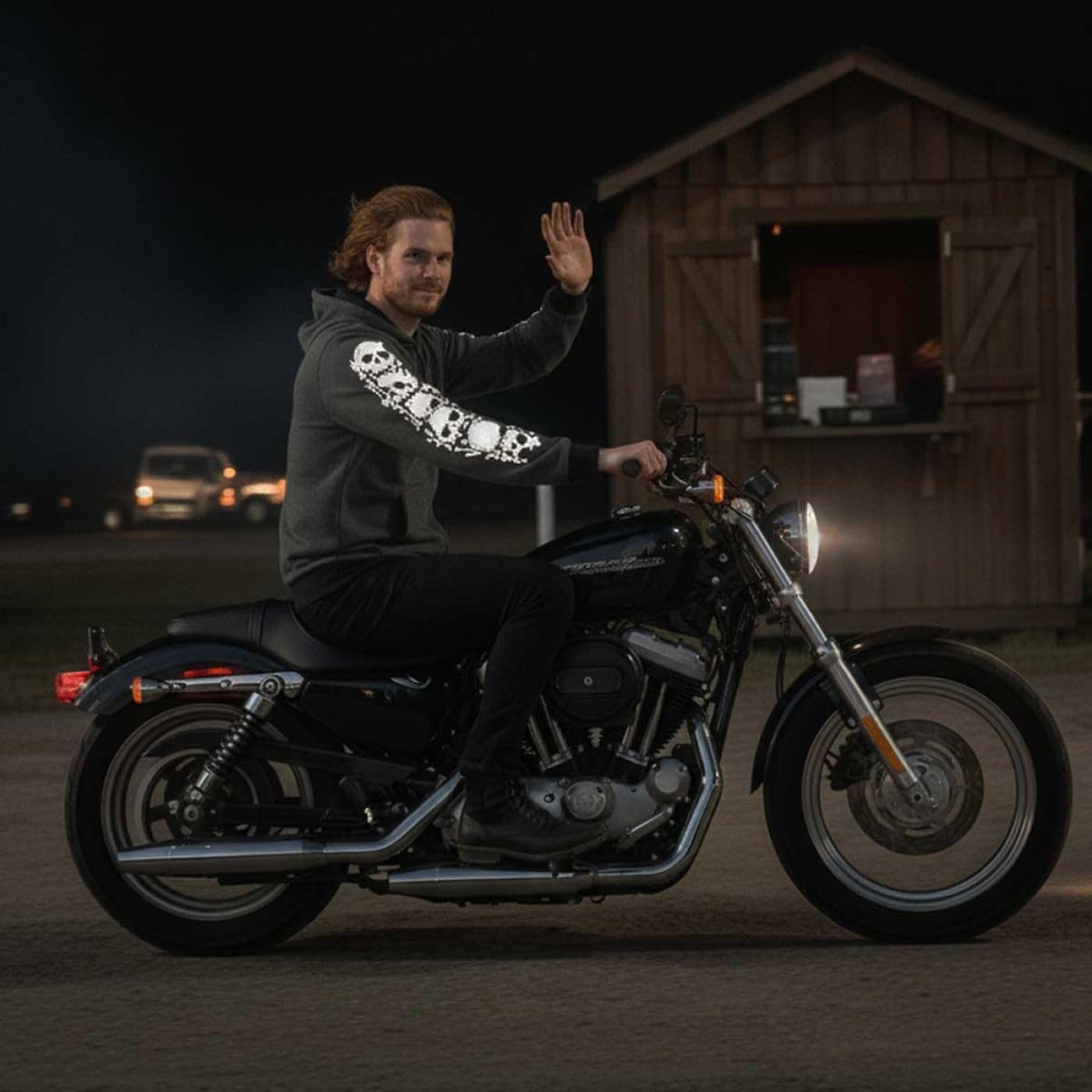 Milwaukee Leather Men's Streetguard Aramid Reinforced Riding Hoodie - CE Shoulder and Elbow Armor