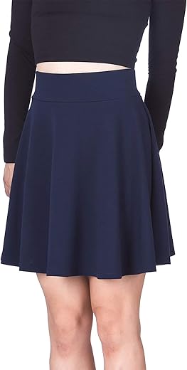 Damen dehnbaren Mini Skater Mädchen Plissee FaltenRock Kurz