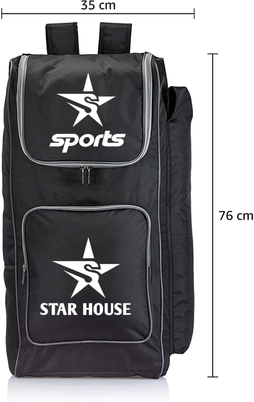 DEV Star House Cricket Kit Bag Sports Latest 2021 (XL, Black-Grey) 1