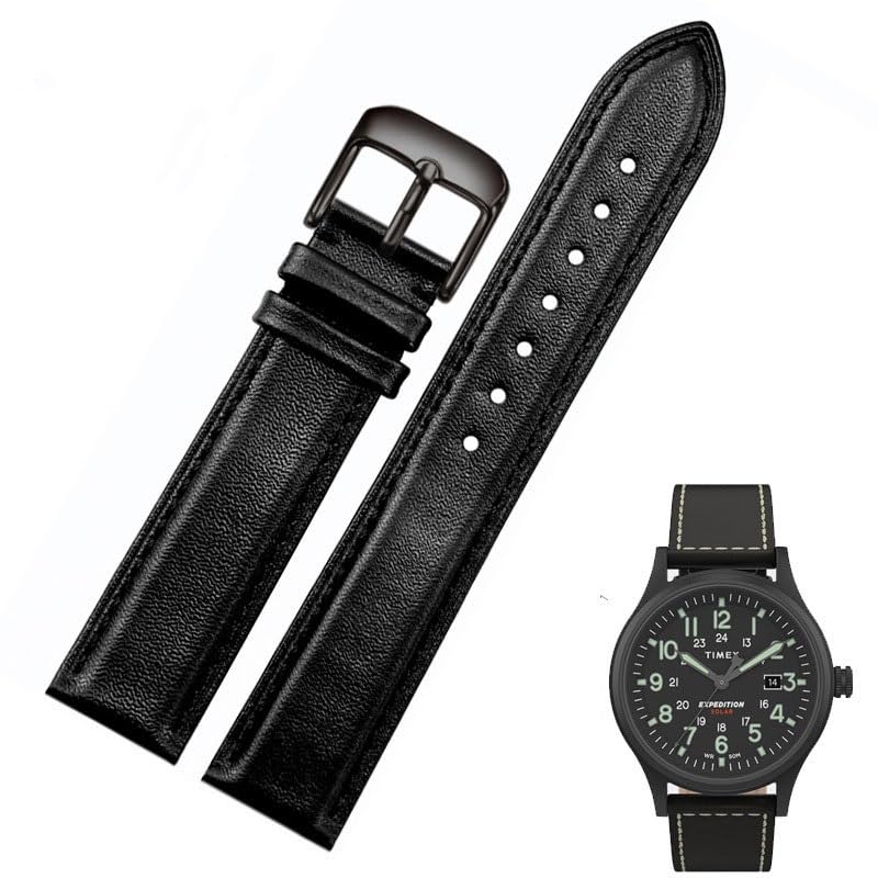 Correa Timex TW4B18500 cuero vacuno resistente para sustituir banda gastada 5
