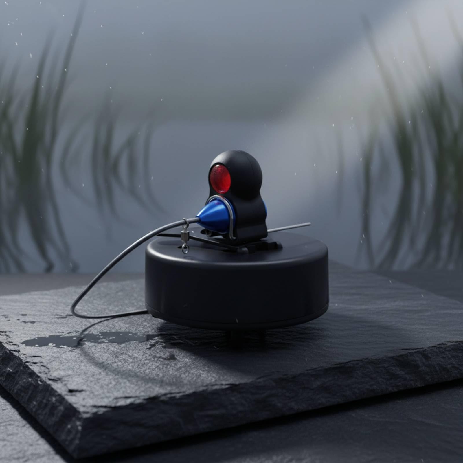 Qianly Caméra de Pêche sous-Marine Appareil d'Observation Moniteur Subaquatique Système de Vision Vision Panoramique 210 Degrés Performance Assemblage, Bleu, 50 Mètres