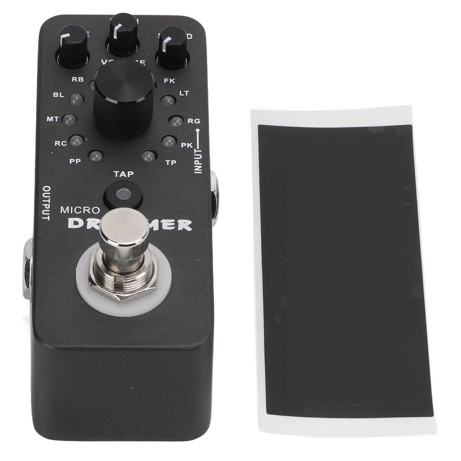 VGEBY 121 Drum Loops Pedale Drum Machine Monopezzo Effetto Chitarra Elettrica True Bypass per Chitarristi Metallo Nero