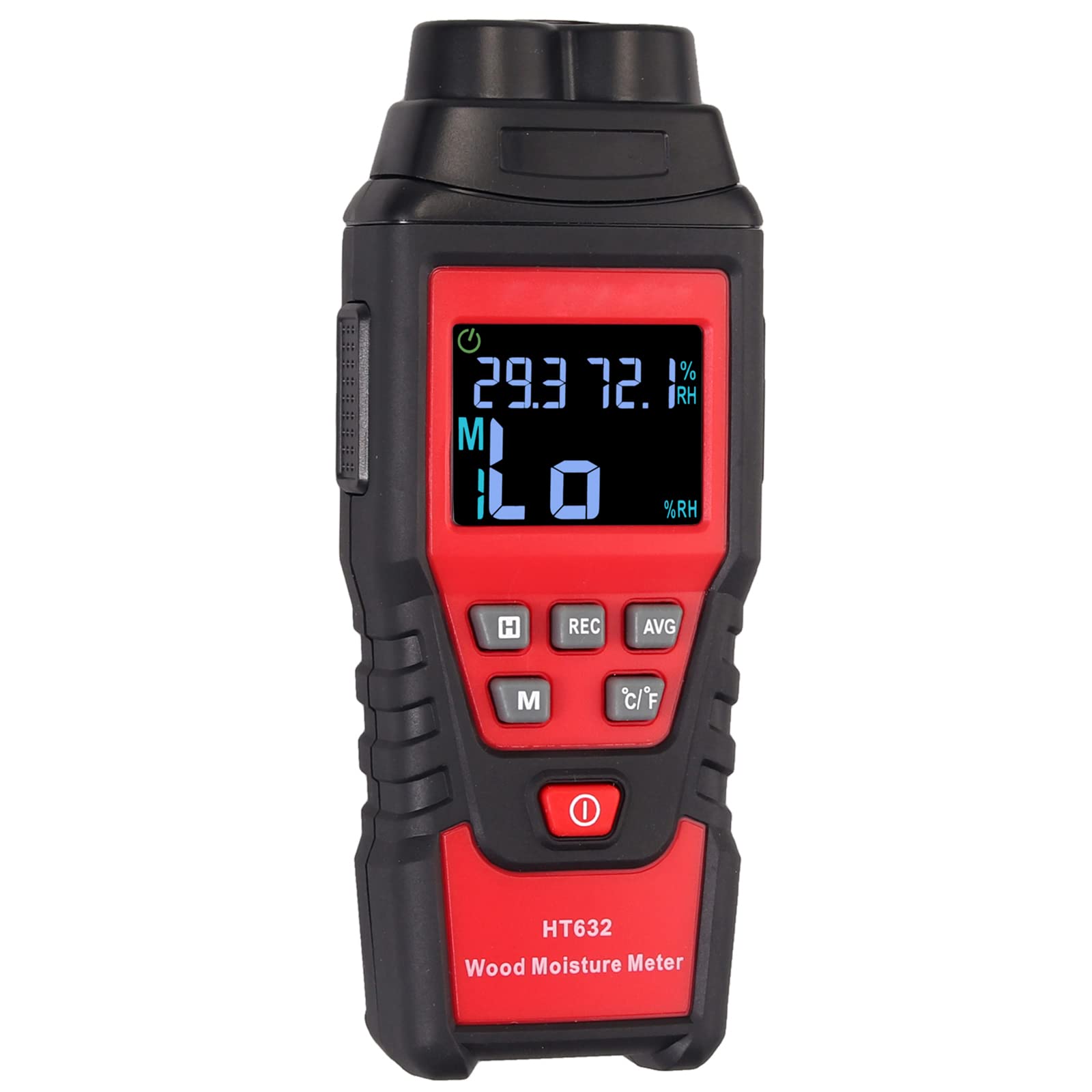 Misuratore di umidità digitale per legno, rilevatore di umidità da parete con 7 modalità, rilevatore di umidità da parete, misurazione a microonde rapida e precisa, con display LCD retroilluminato