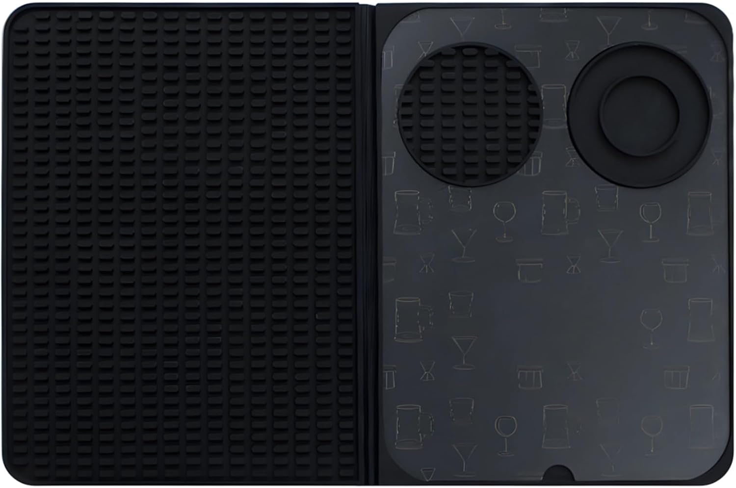 Large Foldable Silicone Bartending Mat, High Thermostability Cutting Board, Includes Pp Mat, Ideal for, Kitchen Use, Camping