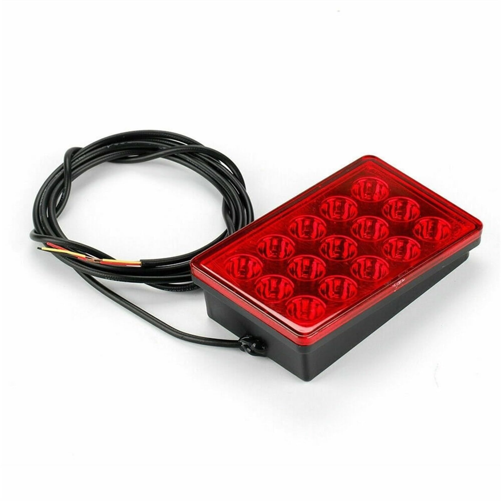 Generico Luce freno Posteriore 3a terza luce stroboscopica lampeggiante freno di per coda arresto 12V luci universali per auto per lampada segnalazione rosso/nero stile F1