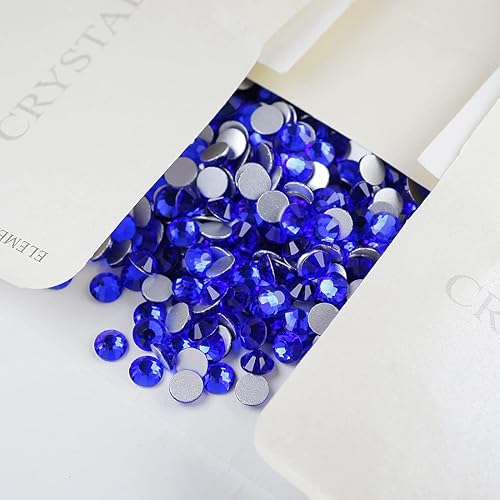 Miniatura 4 de YANTUO ss20 - Diamantes de imitación de cristal azul oscuro, 1440 piezas de diamantes de imitación de 0.197 in con parte trasera plana no termofija,