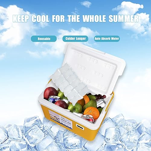 Miniatura 7 de Bolsas reutilizables de hielo seco para envío y almacenamiento - Bolsas de frío de larga duración para lonchera y enfriadores - Ideal para alimentos