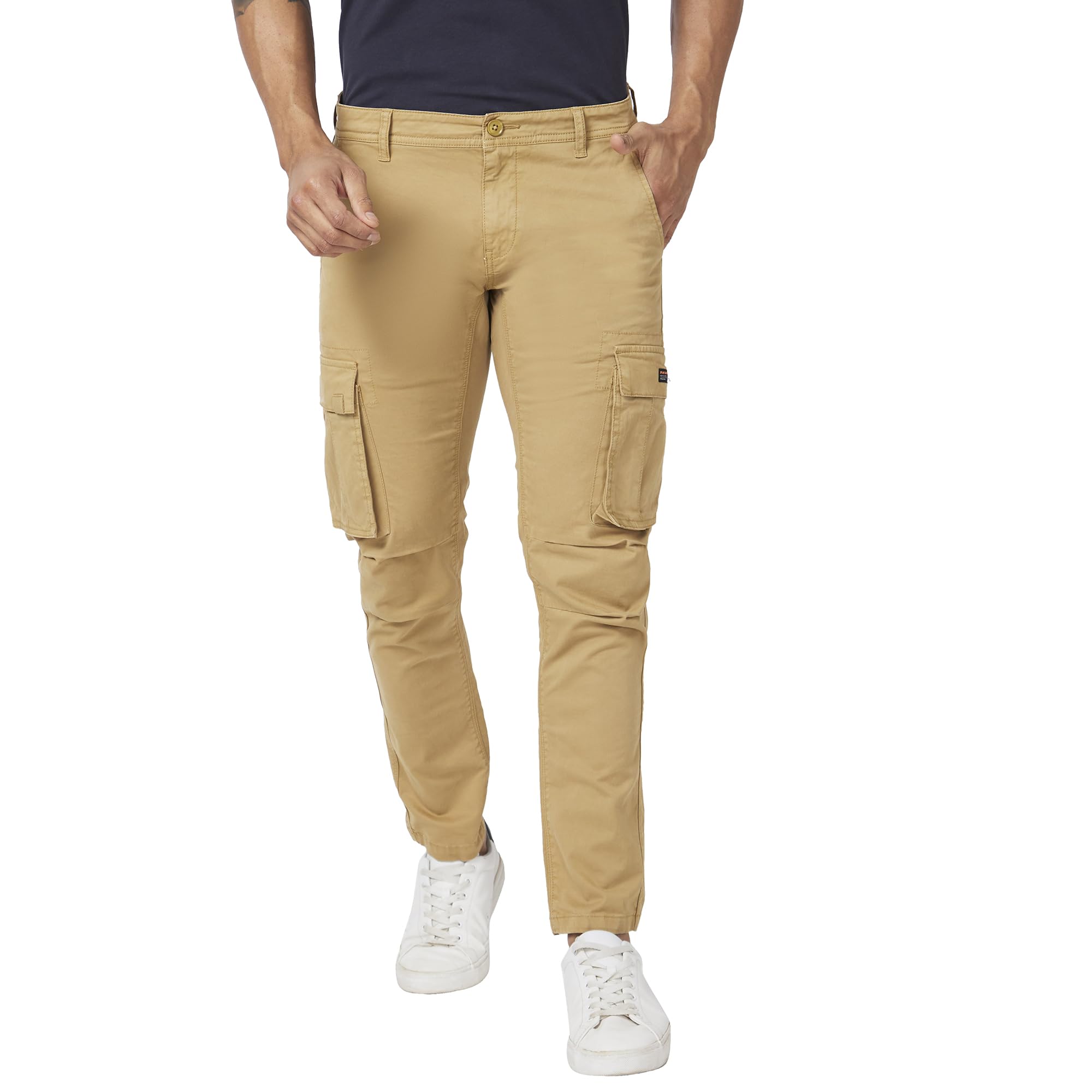spykar Slim Fit Mid Rise Grey Trousers for Men-picture-13