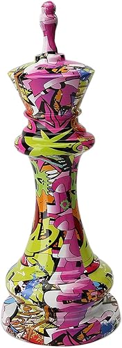 Piezas de ajedrez de resina, escultura, estatua de graffiti, piezas de arte para inauguración de la casa, oficina, escritorio, regalos, recuerdos,