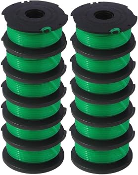 SF-080 Replacement Spool for Black and Decker GH3000 LST540 LST540B GH3000R SF-080-BKP Auto Feed Spool Single Line Trimmer 20ft 0.080" 12 Pack.