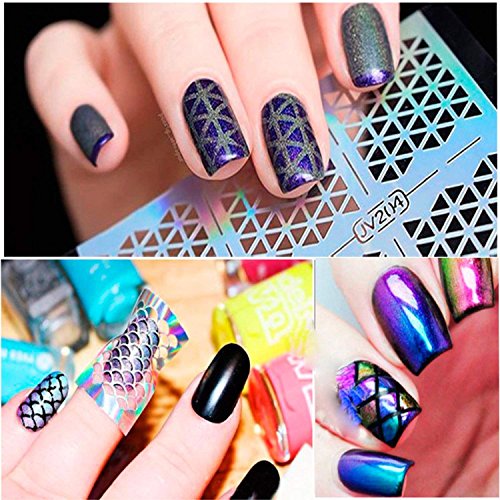 Nagelsticker Nagel Aufkleber - 288 Stück Nail Art Vinyls - Nagellack Schablone für Nageldesign und Maniküre – Bild 4