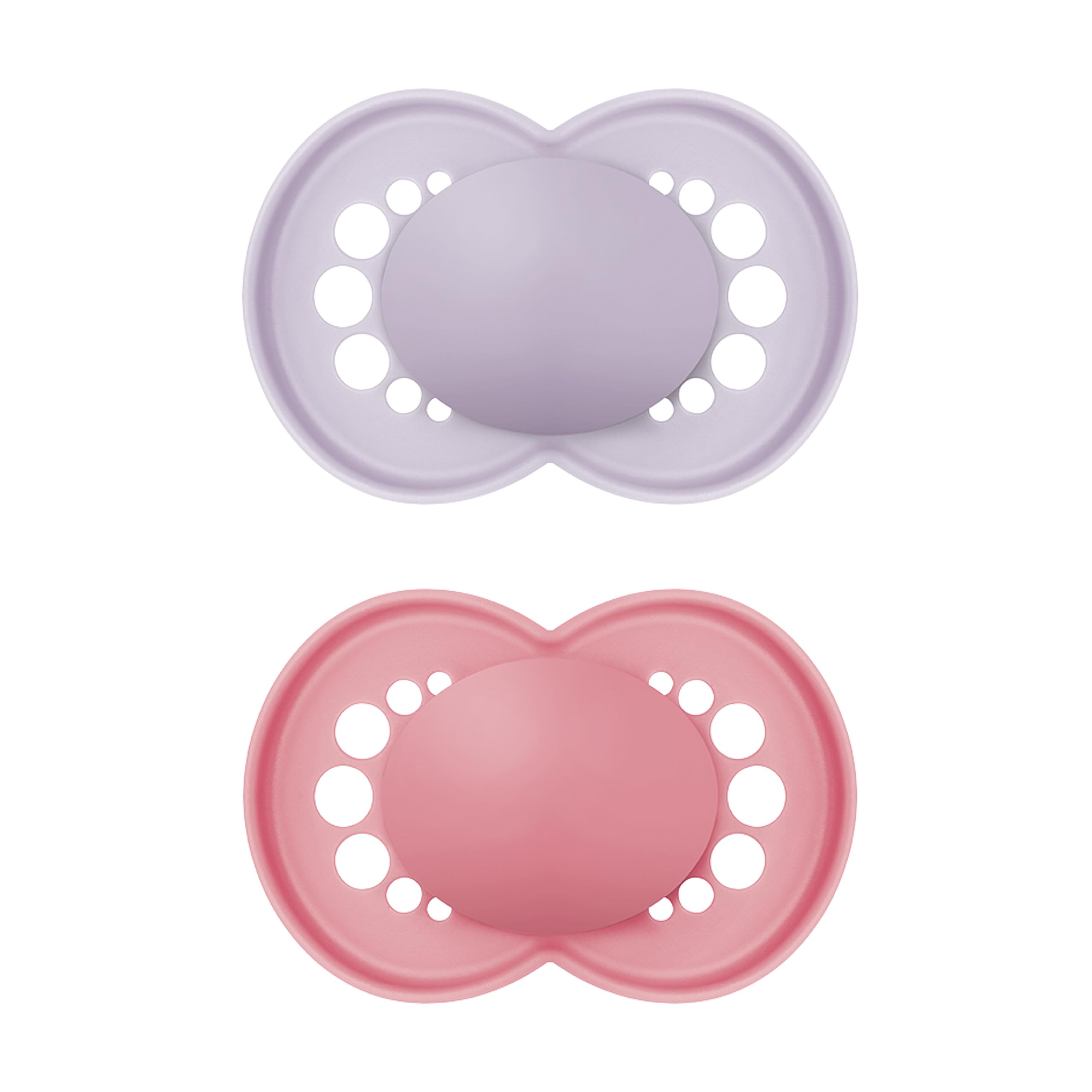 MAMOriginal Soothers | 6-18 Months | 2 Pack | Comes in Dummy Steriliser Case | Orthodontic Design | Baby Accessories | Pink (Various Designs)