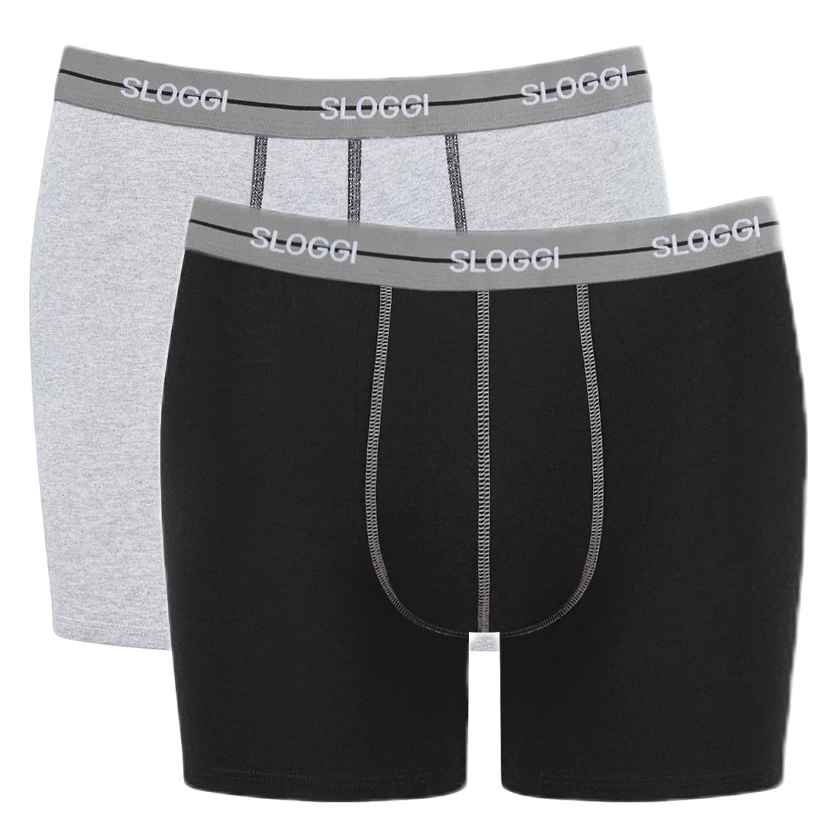 Sloggi Men's Start Short C2P box Briefs, GREY COMBINATION, 32