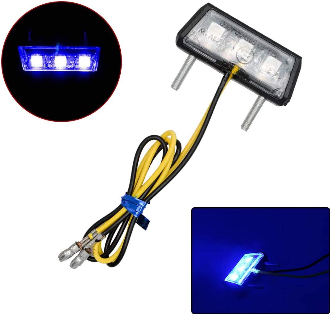 Luce LED Per Targa Moto - Bianco, 3 LED, Universale Per Honda, Yamaha, Ecc. - Foto 2