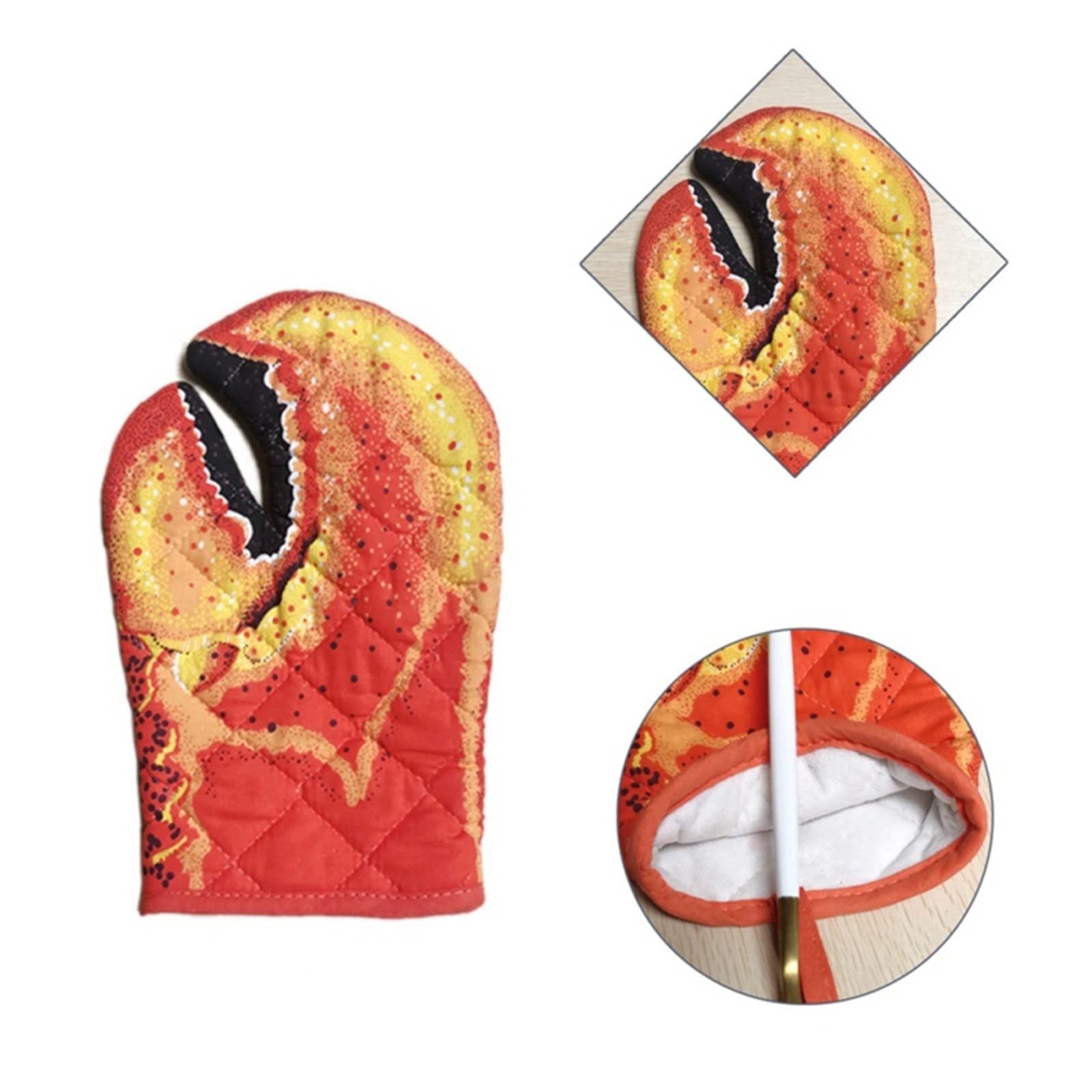 Gants de Cuisine en Coton matelassé for Four à Micro-Ondes, résistants à la Chaleur, antidérapants, for la Cuisson, Le Barbecue