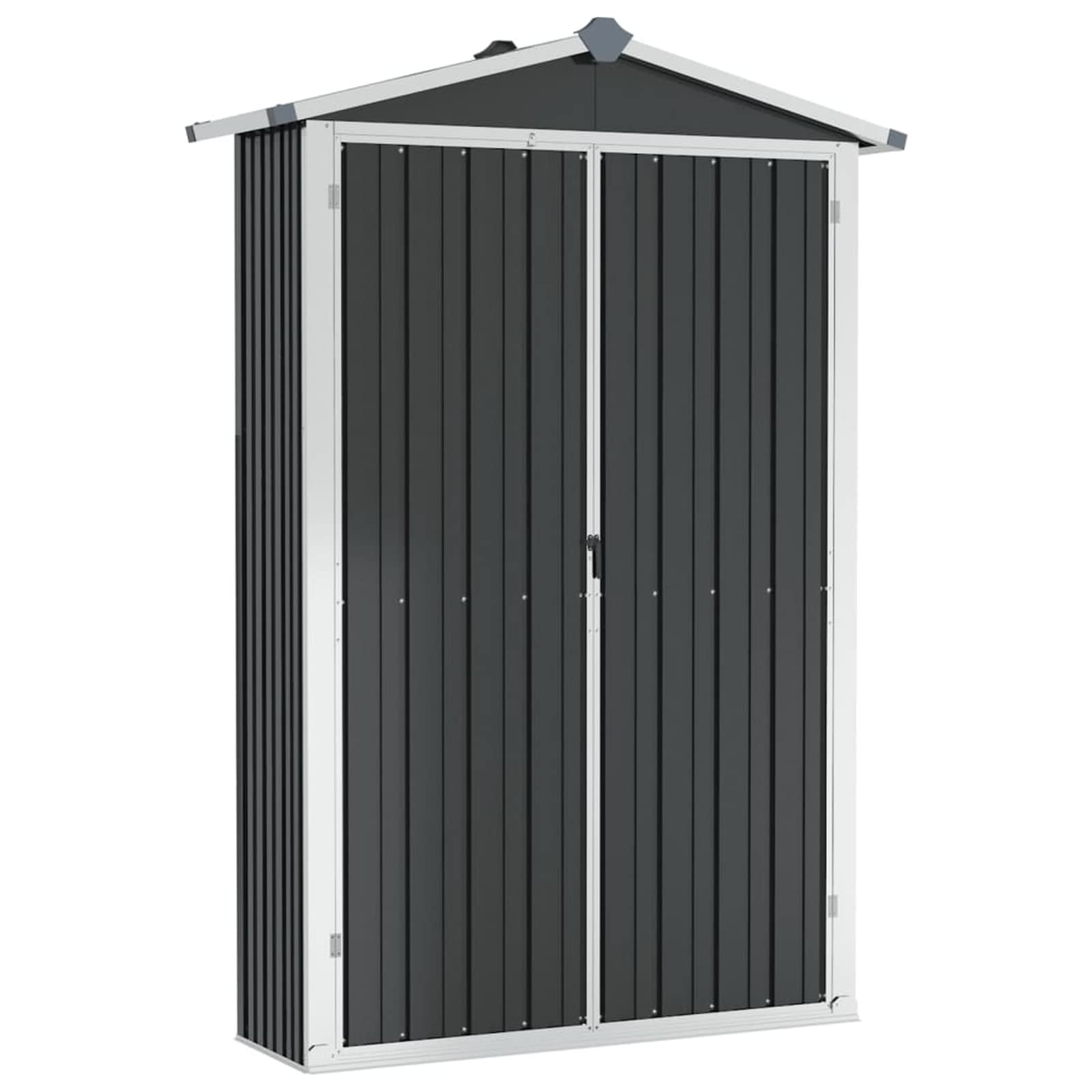 Capanno da Giardino Antracite 107,5x46x183cm in Acciaio Zincato,Capannone da Giardino,Casetta da Giardino,Casetta Attrezzi Giardino(SPU:46303)
