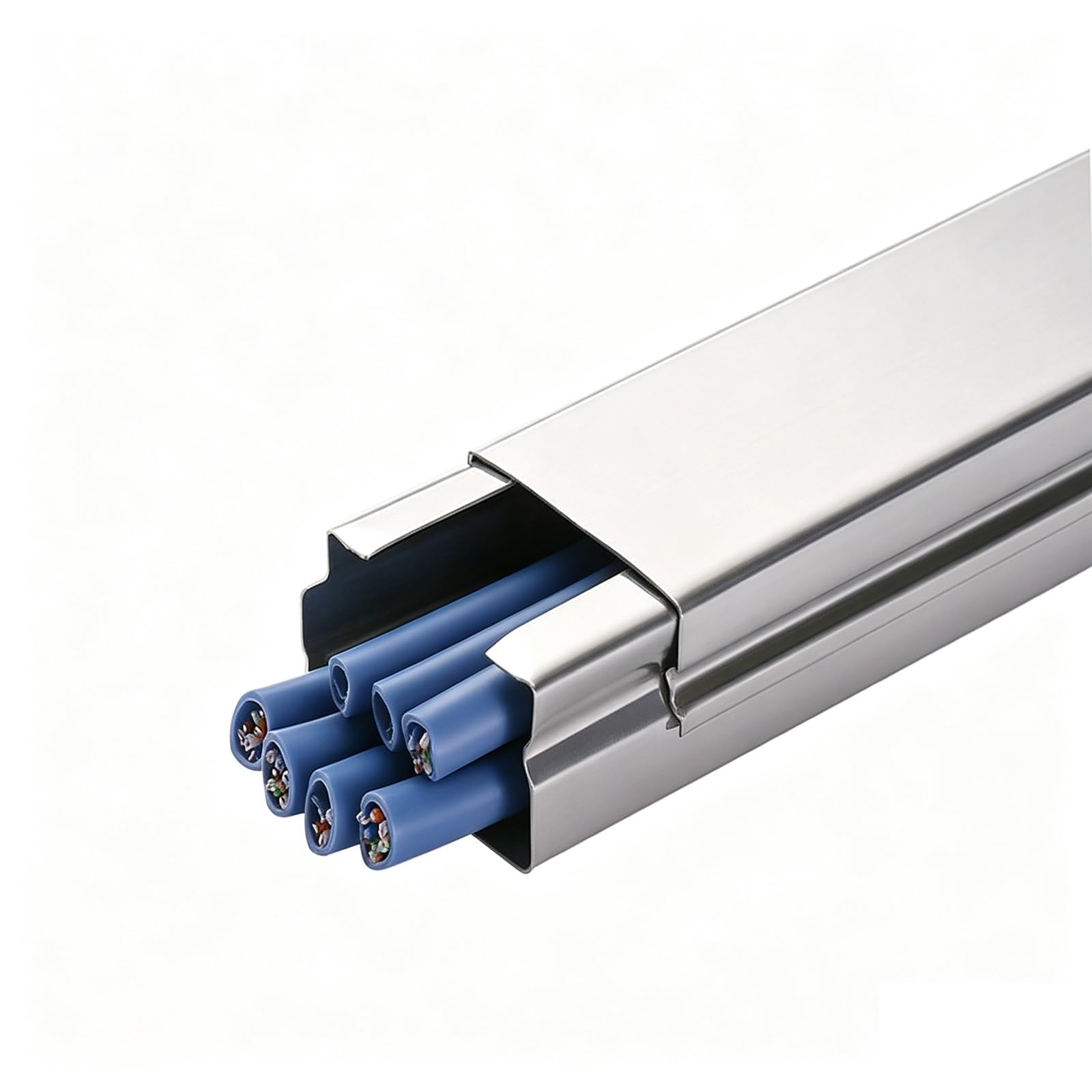 Goulotte Electrique Exterieur Mural Sol Passe Cable Acier Inoxydable 1 m