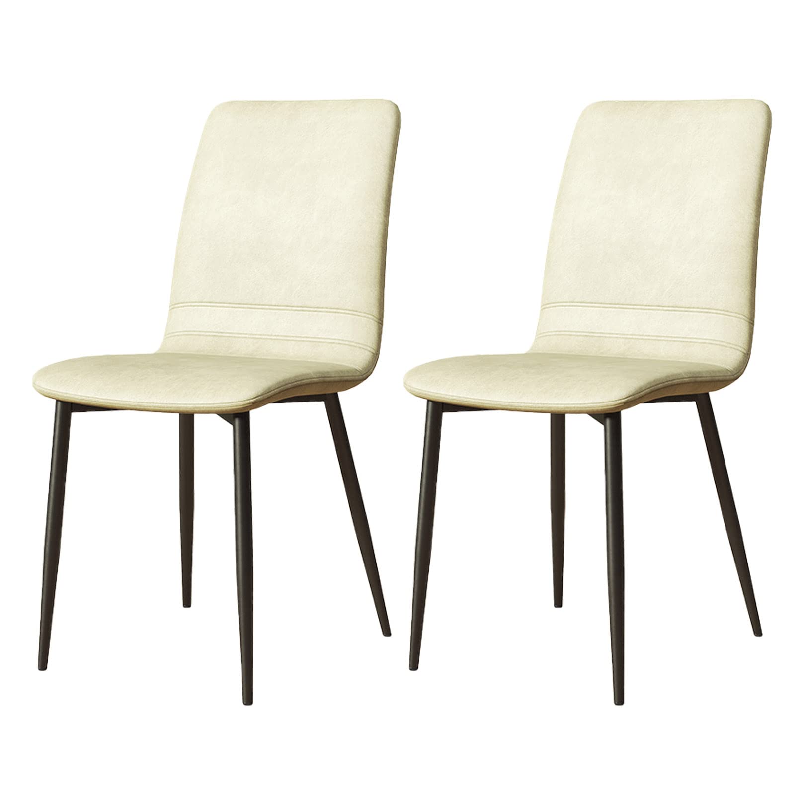 Chaise de comptoir rembourrée lot de 2 tabourets en similicuir et métal pour cuisine et salon