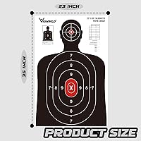 Vista 4 de Highwild Objetivo de papel de silueta de campo de tiro, 23 x 35 pulgadas, adecuado para pistolas, rifles, pistolas de aire, pistolas de aire