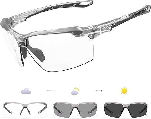 KAPVOE Gafas de sol deportivas fotocromáticas para hombres y mujeres, ciclismo, correr, béisbol, golf, gafas de sol 100% protección UV