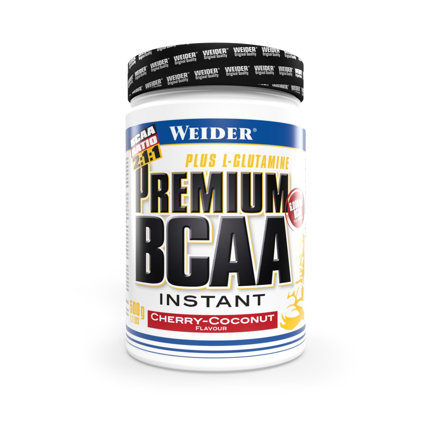 Weider -Premium BCAA Instant Aminosäuren Pulver + Glutamin & Vitamin B6, Kirsch-Kokos, 500 g