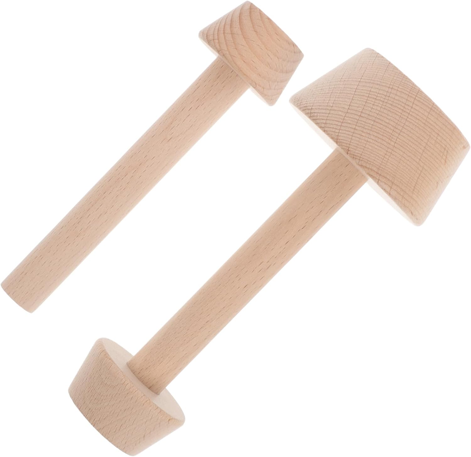 Toyvian Wooden Egg Tart Mold Mini Tart Shaper Set Double-ended Pastry Tamper for Baking for Kitchen Dessert and Pie Preparation