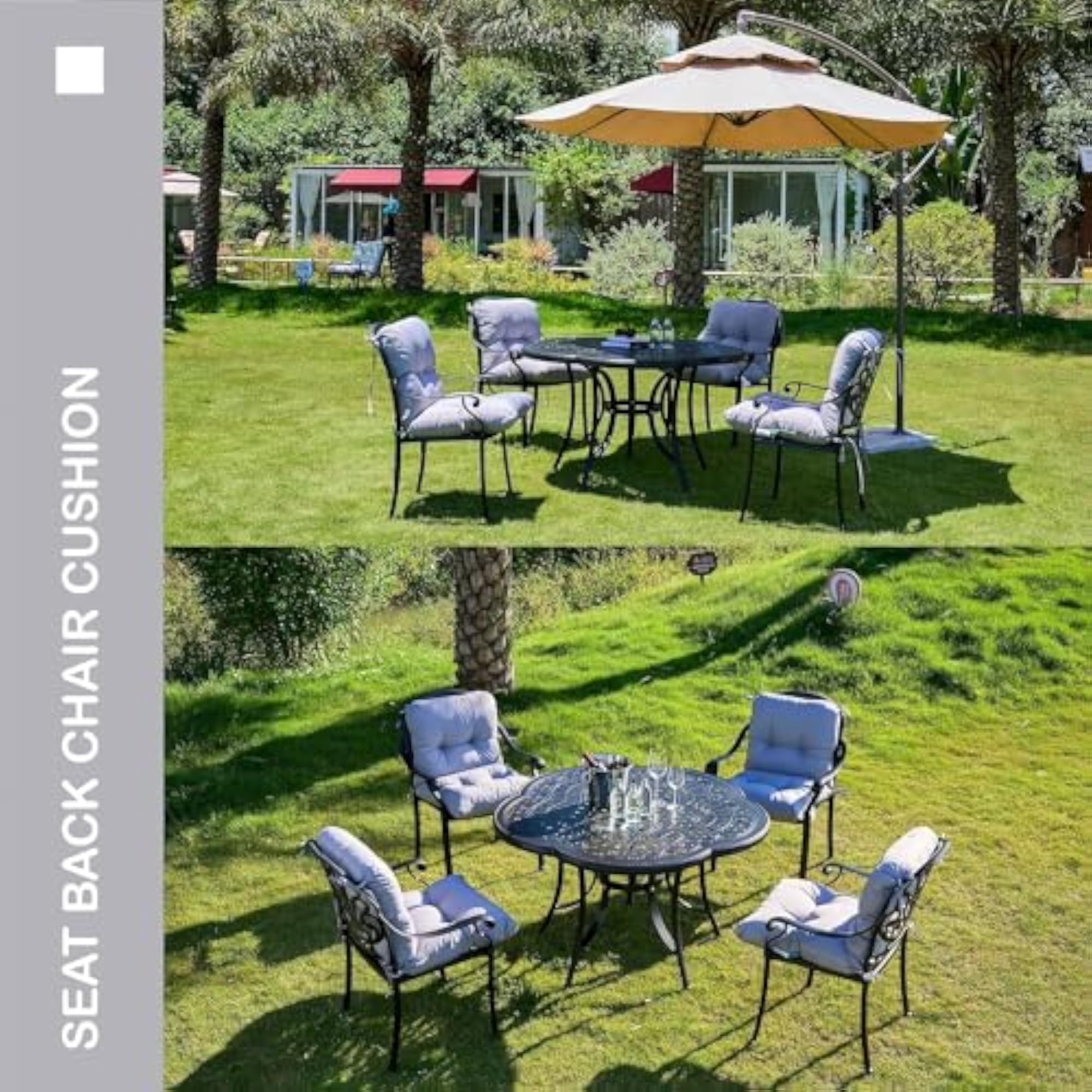 All-Weather Patio Chair Cushion with Ties