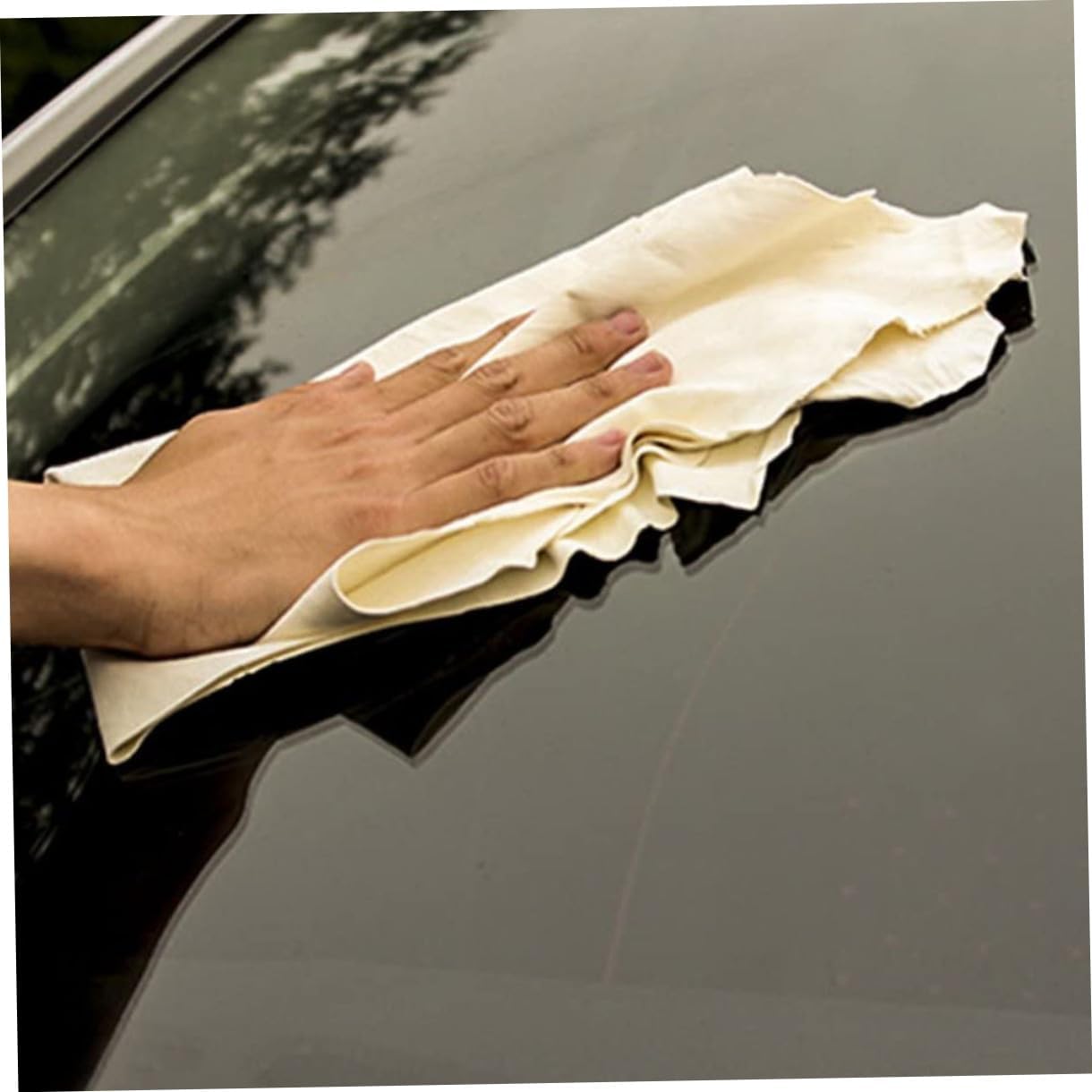 Chamois Car Wash Towel 60X90Cm Natural Absorbent Auto Cleaning Cloth Vehicle Drying Towel for Car Detailing and Maintenance
