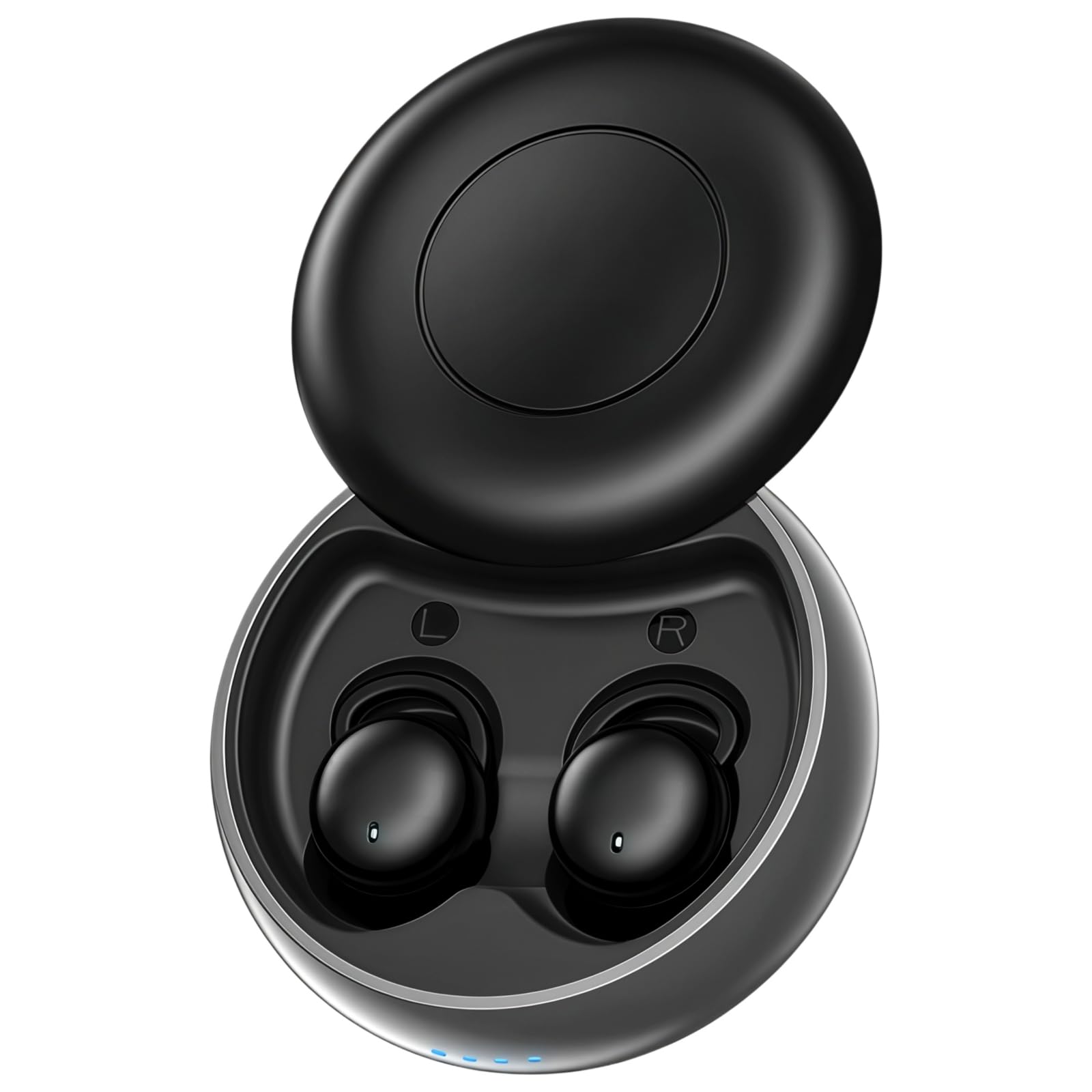 NE91 - Auriculares in-ear para dormir, mini auriculares Bluetooth inalámbricos para dormir de lado, auriculares ultraligeros de 2,4 g, cancelación de ruido de llamada adaptativa (negro)