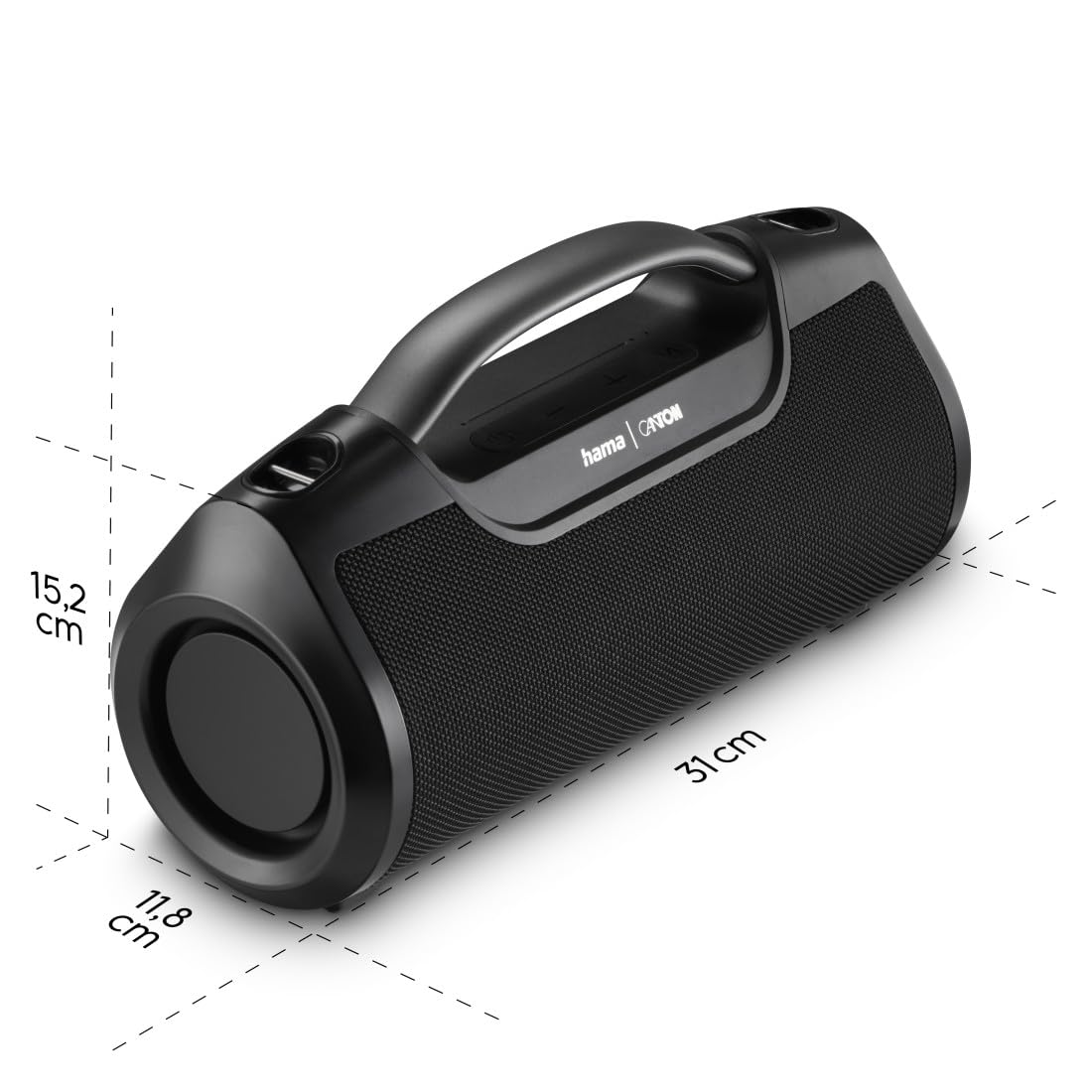 Hama | Altavoz Bluetooth Resistente al Agua IPX6 y Sonido 60W - Negro | Altavoz inalámbrico Potente, Función Power Pack, 12h autonomía, TWS, Ecualizador
