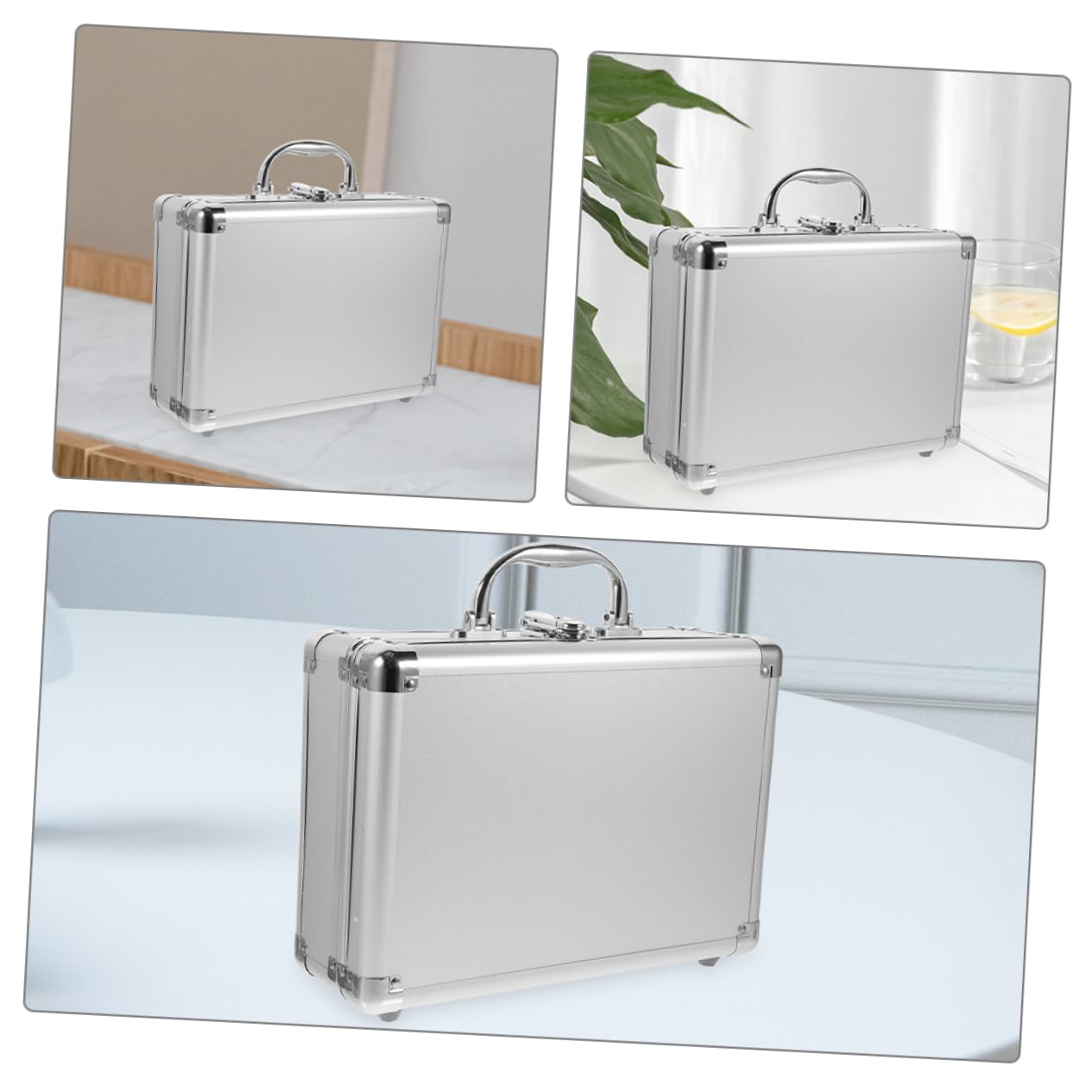 Valigetta in Alluminio Rigida Valigetta Portautensili Custodia Protettiva Per Oggetti Design Maniglia e Combinazione Per Outdoor Escursioni e Viaggi