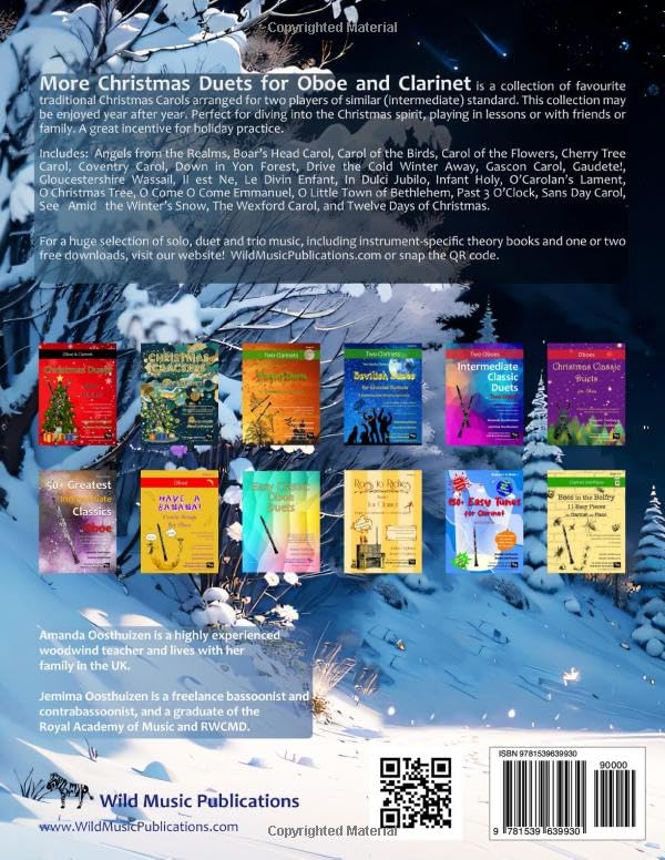 More Christmas Duets for Oboe and Clarinet: 26 Christmas songs arranged especially for two equal players who know all the basics. Most are less well-known, all are in easy keys. - Image 2