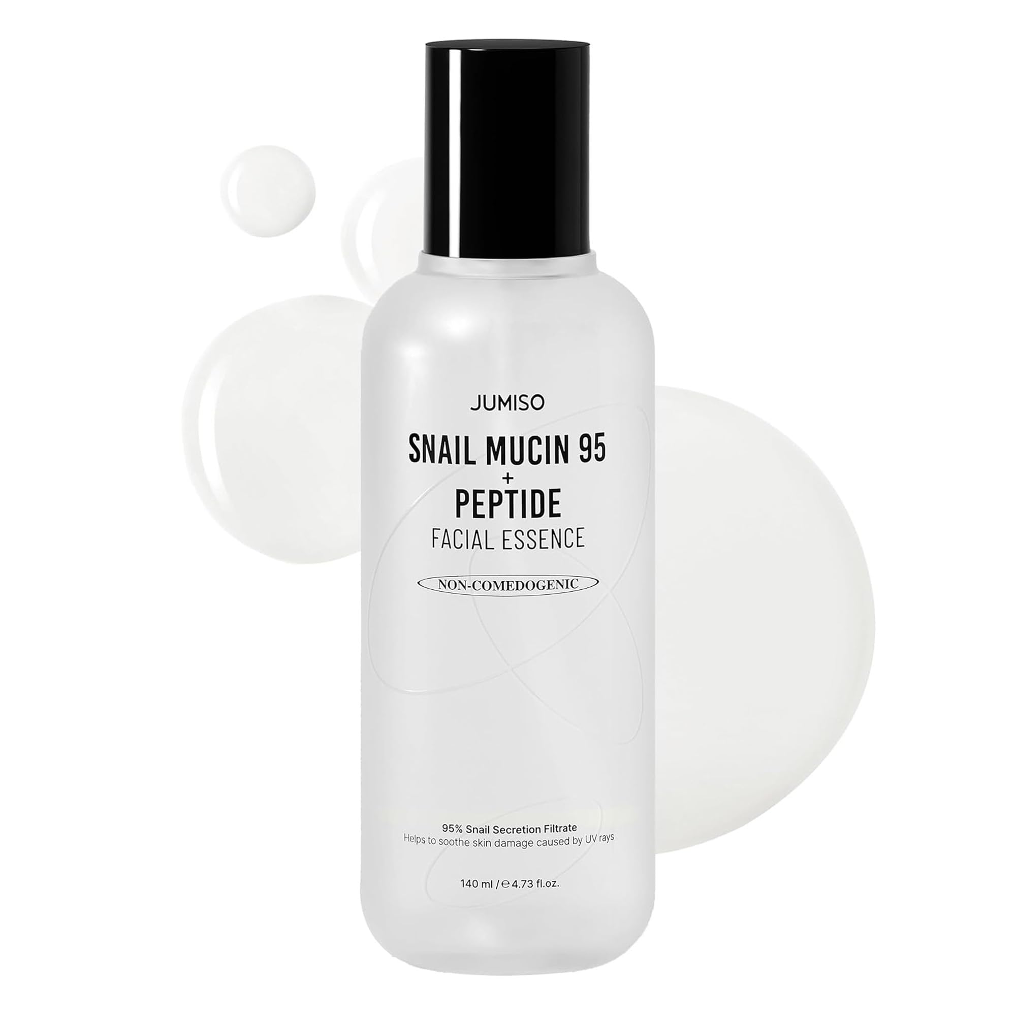 JUMISO Mucine d'escargot 95% + essence de peptide, sérum hydratant pour peaux sèches, hydratation quotidienne en profondeur