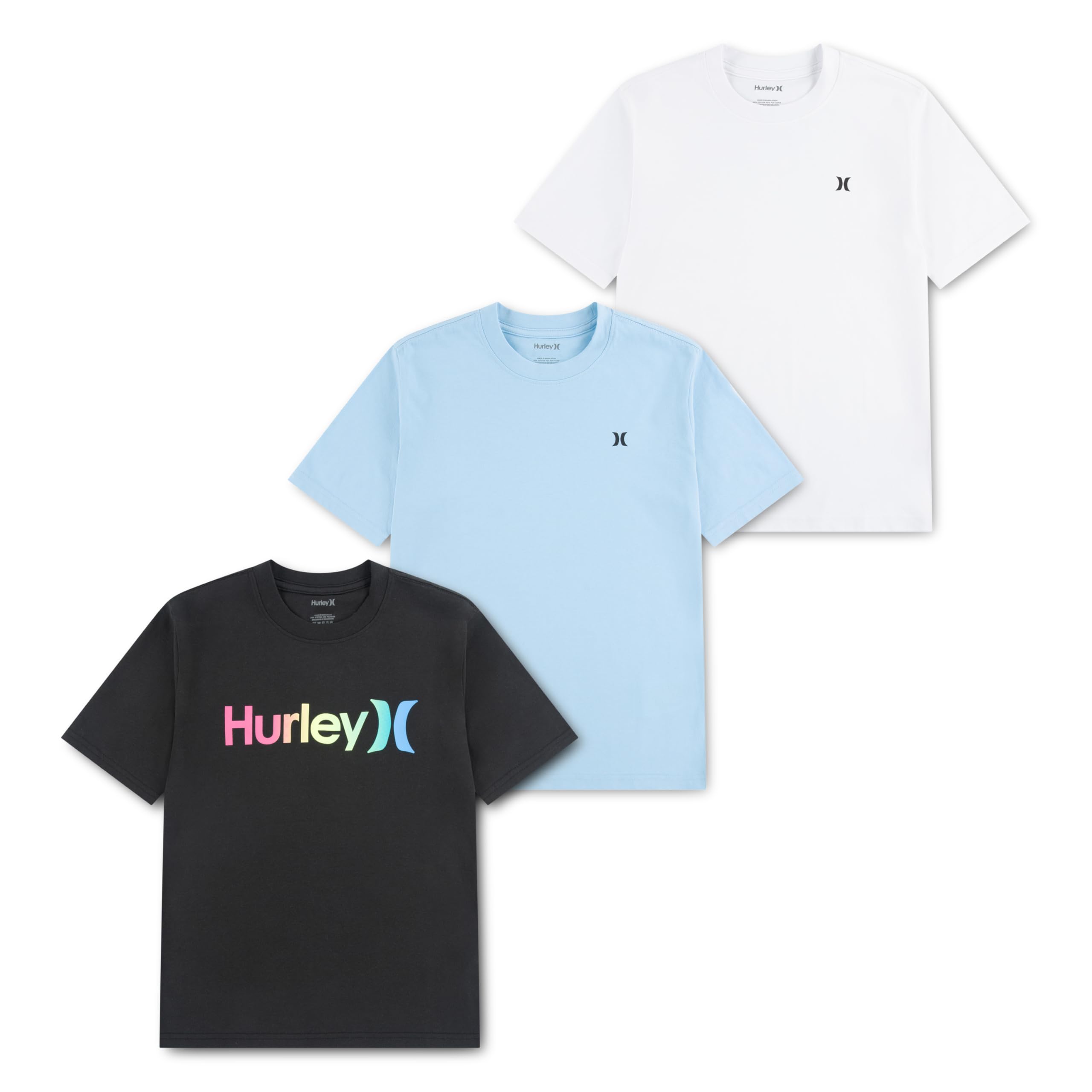 Hurley 89316 Pack Camisetas Logo Manga Corta Niños