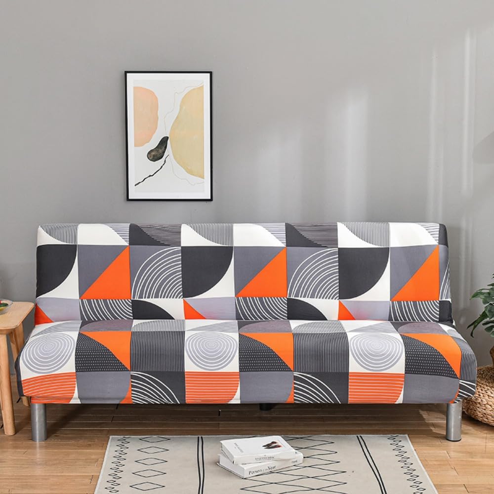 Housse clic clac imprimée en tissu doux chic pour salon moderne de 150 à 190 cm