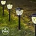 Produktbild Popertr 6pcs Solar-Pathway Beleuchtung IP44 Wasserdichtes Solar-Landschaft Licht Vintage-Laterne Außenhof Boden Insert-Lampe for Rasen, Terrasse, Garten, Gehweg, Dekoration Beleuchtung