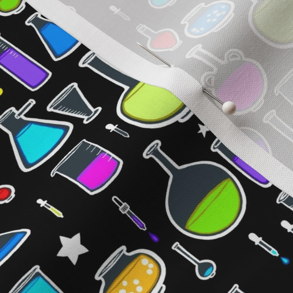 Spoonflower Fabric - Lab Chemistry Science Geek Nerd Teacher School Printed on Petal Signature Cotton Fabric by The Yard - Sewing Quilting Apparel Crafts Decor