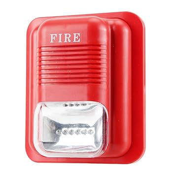 Generic Warning Strobe Sound and Light Warning, Siren System Fire Alarm, Fire Alarm for Home Farm Villa