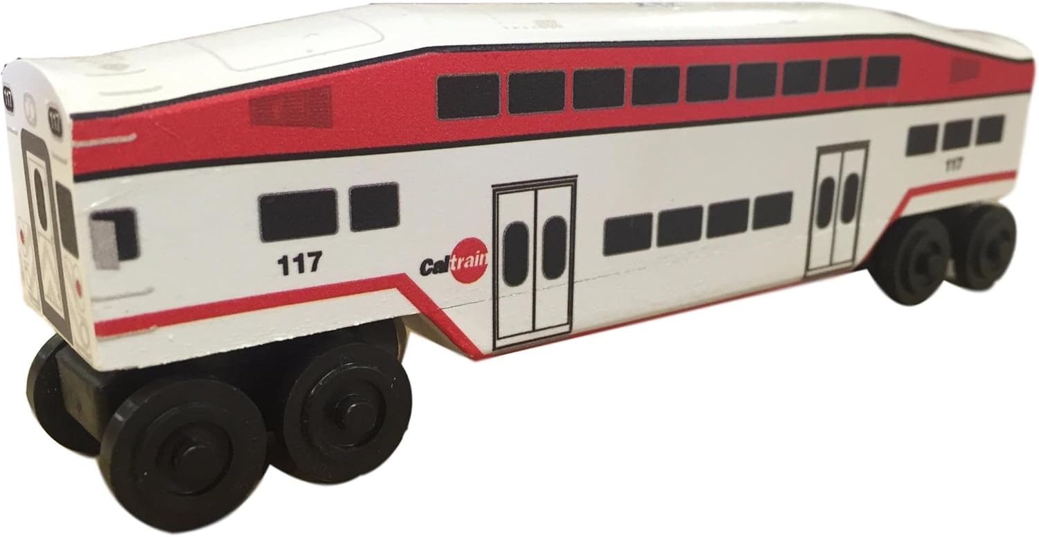 Wooden Caltrain Toy Trains Rapido 146027 HO BiLevel Commuter Car: