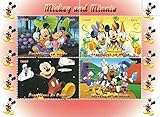 disney souvenirs shop Disney Briefmarkenbogen Mickey und Minnie Mouse Disney Briefmarkenbogen für Sammler herausgegeben 2014 / Benin / 1000F