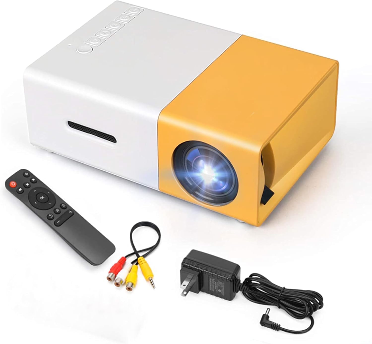 KENZIO X Mini Projector, Portable Projector for Cartoon, Outdoor Video Projector, LED Pico Movie Projector for Home Theater, Kids Gift, Video Can Directly Mirror to The Projector Through a Data Cable