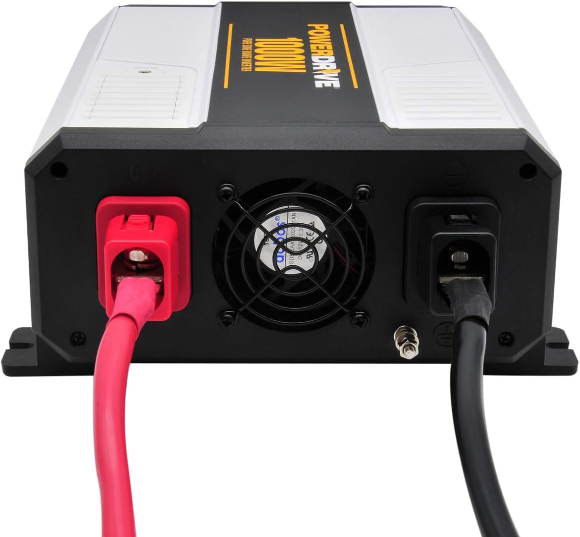 PowerDrive 1000W Inverter rear view with fan and power input