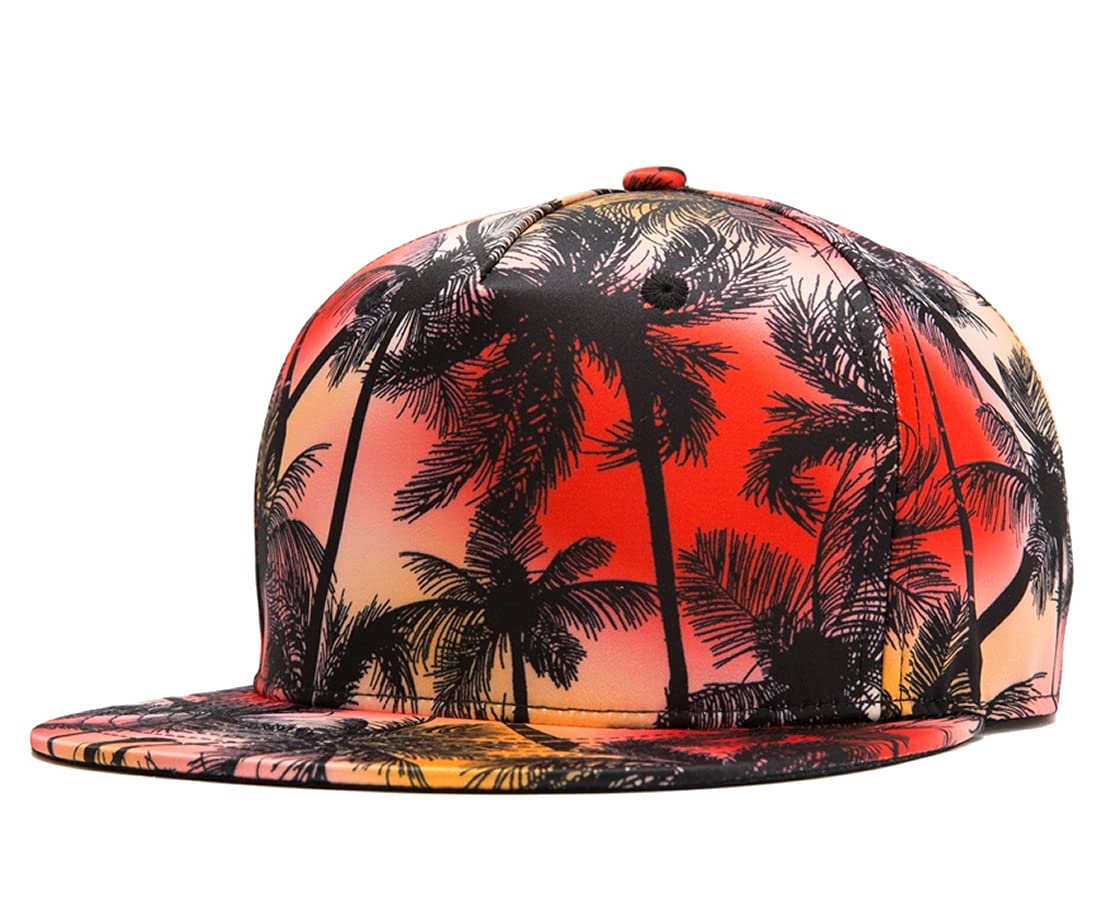 Snapback Hat for Men Women,Hip Hop Style Colorful Flat Bill Hats Teens Adjustable Baseball Cap