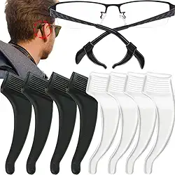 Kit 6 Peças Prendedor De Óculos Gancho Antiderrapante Trava Armação