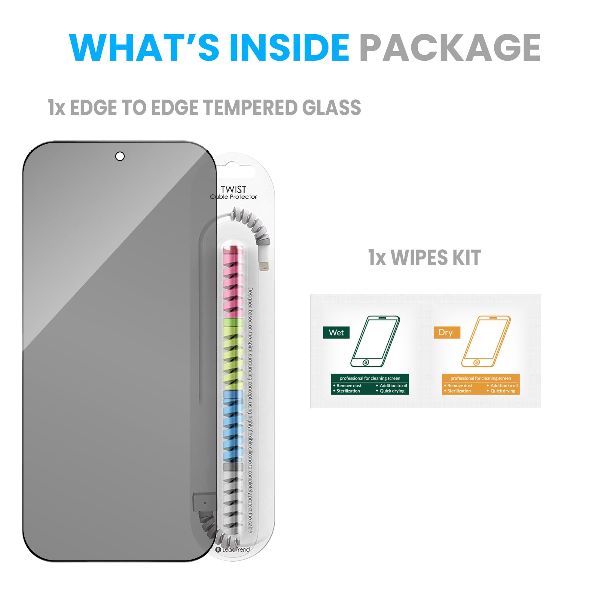 FIRST MART Privacy Tempered Glass for Vivo V70 & Vivo V70 Elite with Cable Guard & Installation Kit | Edge-to-Edge, Anti-Spy 9H Screen Protector, Case-Friendly | Black — Amazon image 6